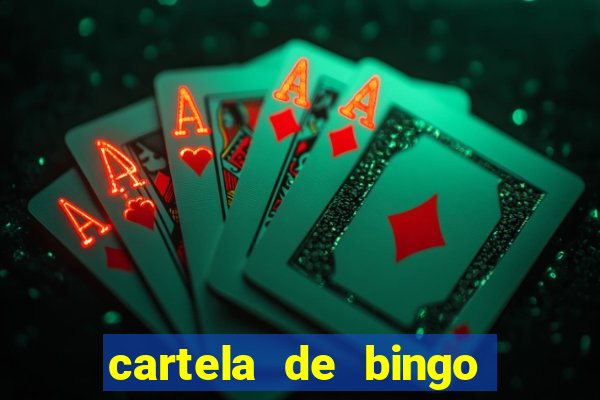 cartela de bingo pra imprimir